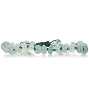 Joseph Brooks 8mm Smooth Multi Tonal Aquamarine Beaded Bracelet | Quadrum Gallery