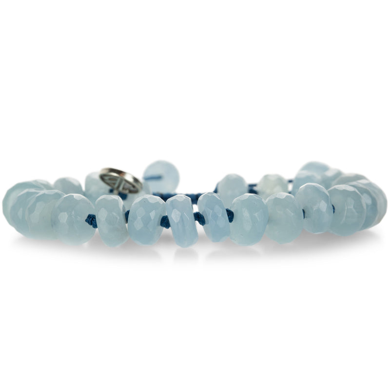 Joseph Brooks Faceted 10mm Aquamarine Beaded Bracelet | Quadrum Gallery