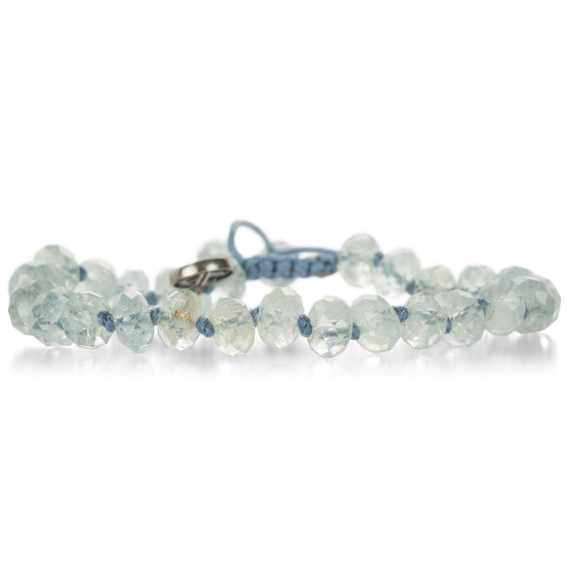 Joseph Brooks Diamond Cut 8mm Aquamarine Beaded Bracelet | Quadrum Gallery