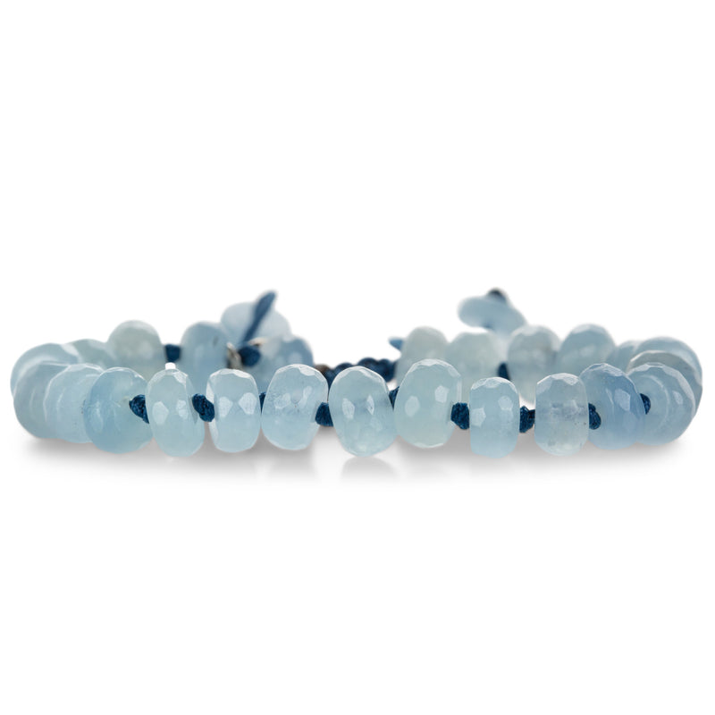 Joseph Brooks 8mm Faceted Blue Aquamarine Bracelet | Quadrum Gallery