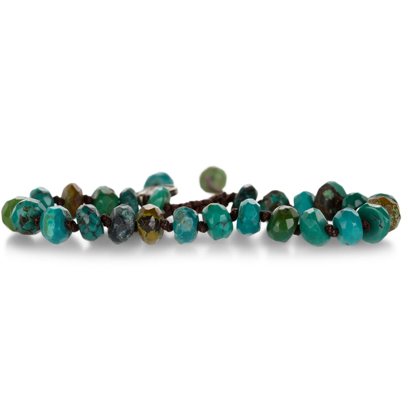 Joseph Brooks 7mm Arizona Turquoise Faceted Beaded Bracelet | Quadrum Gallery