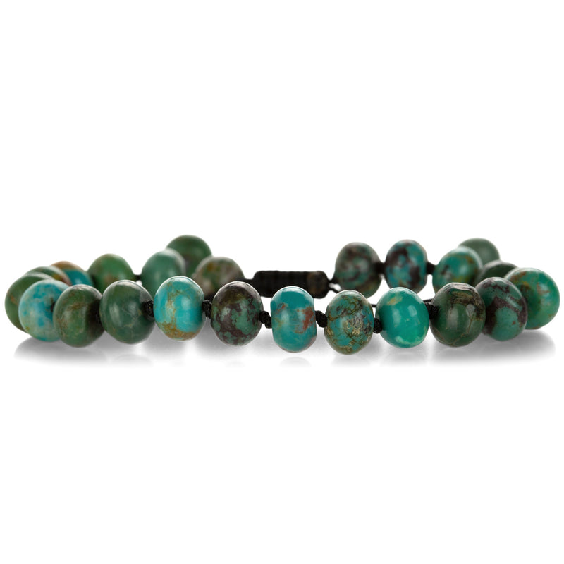 Joseph Brooks 8mm Smooth Arizona Turquoise with Matrix Bracelet | Quadrum Gallery