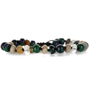 Joseph Brooks Azurite, Malachite, Wood Opalite & Quartz Bracelet | Quadrum Gallery