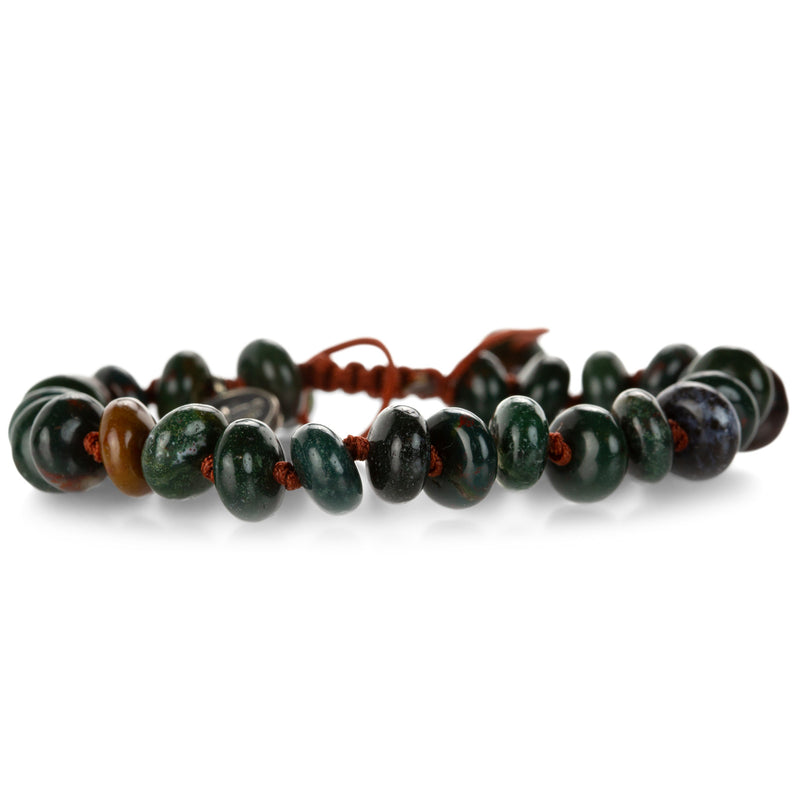 Joseph Brooks Smooth 8mm Bloodstone Bead Bracelet | Quadrum Gallery