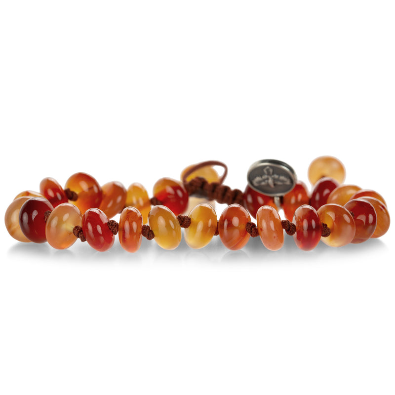 Joseph Brooks 8mm Smooth Carnelian Rondelle Bead Bracelet | Quadrum Gallery