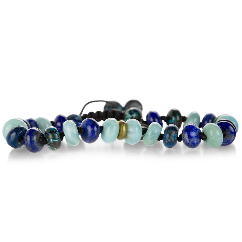 Joseph Brooks 8mm Chrysocolla, Larimar & Lapis Bead Bracelet | Quadrum Gallery