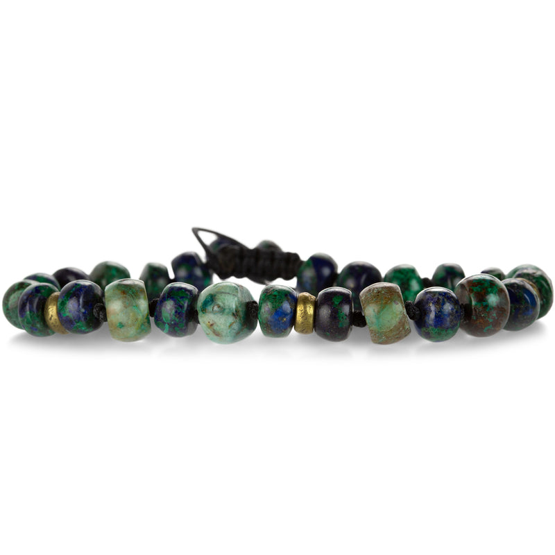 Joseph Brooks Chrysocolla, Azurite, Malachite and Brass Bracelet | Quadrum Gallery