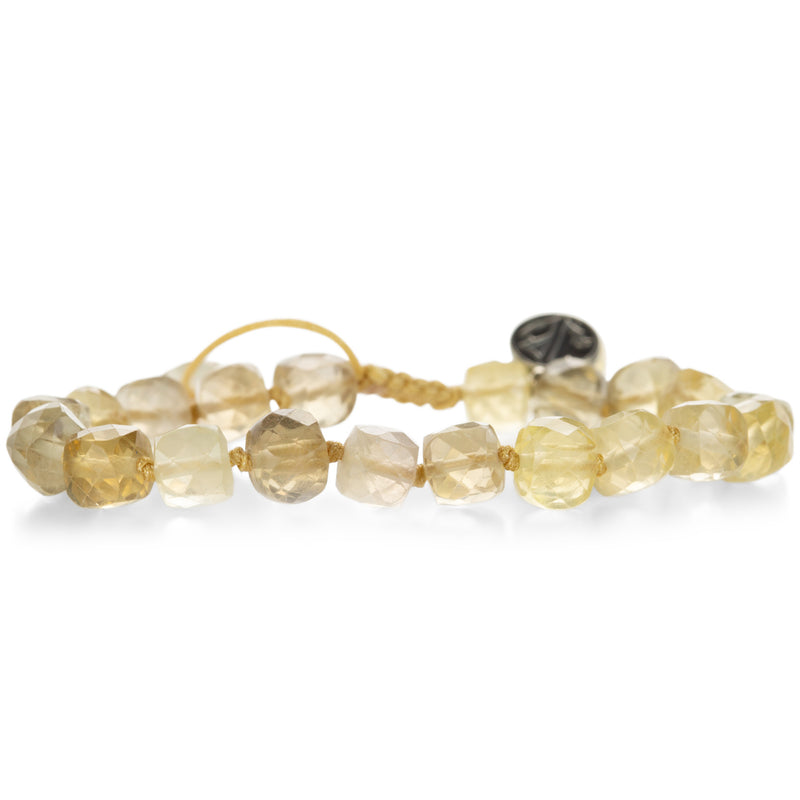 Joseph Brooks 8mm Faceted Citrine Cube Bead Bracelet | Quadrum Gallery