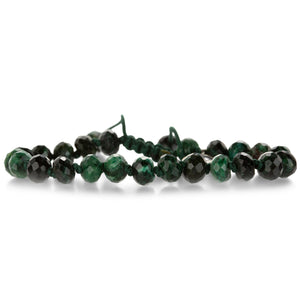 Joseph Brooks Faceted 8mm Emerald Bead Bracelet | Quadrum Gallery