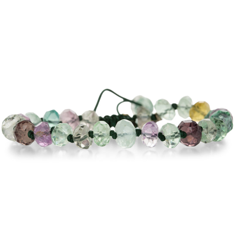 Joseph Brooks 8mm Faceted Multicolored Fluorite Bracelet | Quadrum Gallery