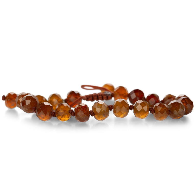 Joseph Brooks Faceted 8mm Hessonite Garnet Bead Bracelet | Quadrum Gallery