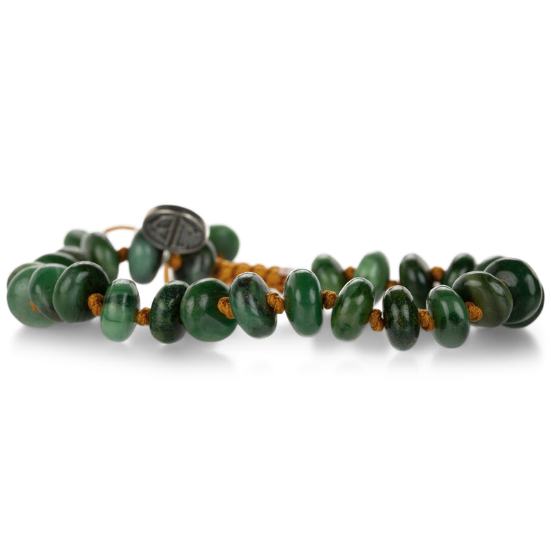 Joseph Brooks 8mm Smooth African Jade Rondelle Beaded Bracelet | Quadrum Gallery