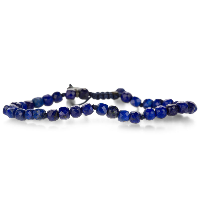 Joseph Brooks 4mm Faceted Cube Lapis Lazuli Bead Bracelet | Quadrum Gallery