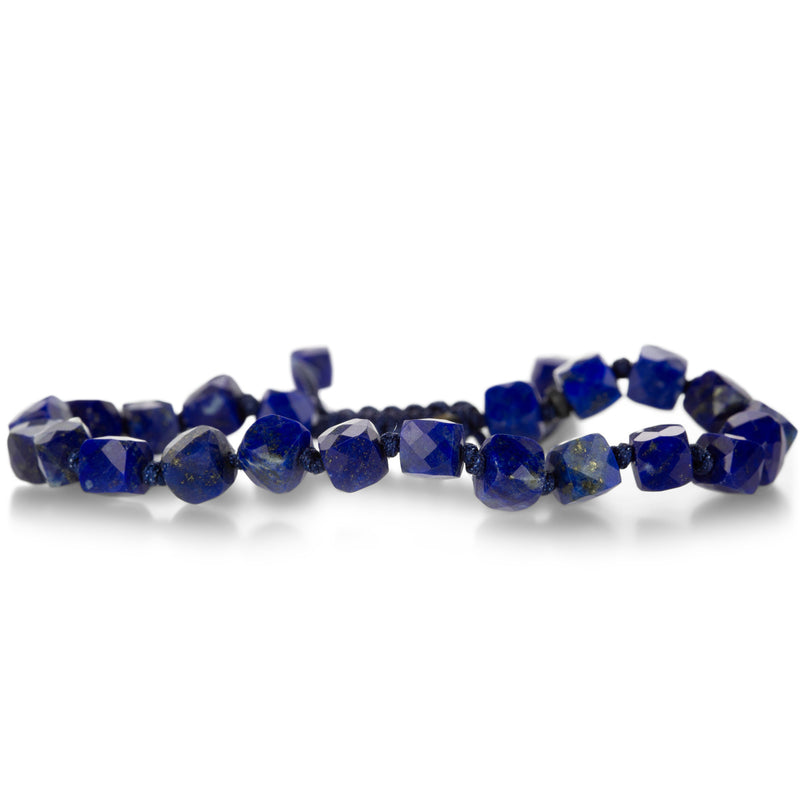 Joseph Brooks 6mm Faceted Cube Lapis Lazuli Bead Bracelet | Quadrum Gallery