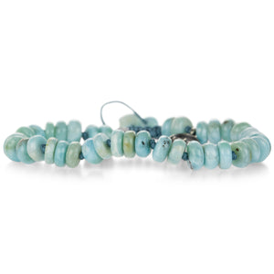 Joseph Brooks 7mm Smooth Larimar Beaded Bracelet | Quadrum Gallery