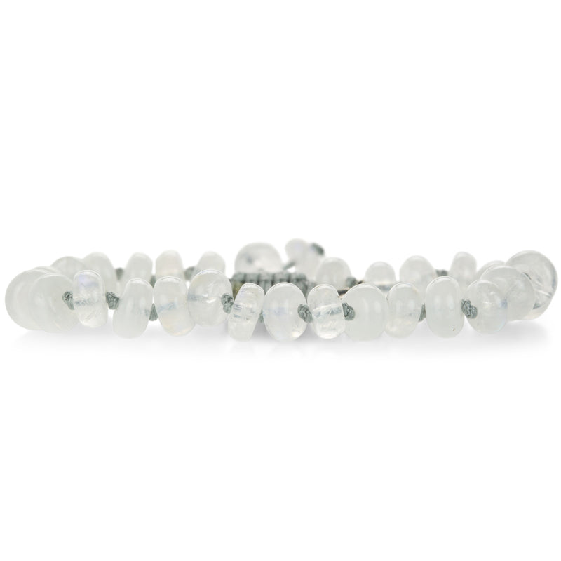 Joseph Brooks 8mm Smooth Rondelle Moonstone Bead Bracelet | Quadrum Gallery