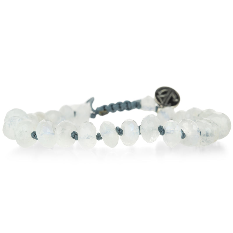 Joseph Brooks Faceted 8mm Blue Flash Moonstone Bead Bracelet | Quadrum Gallery