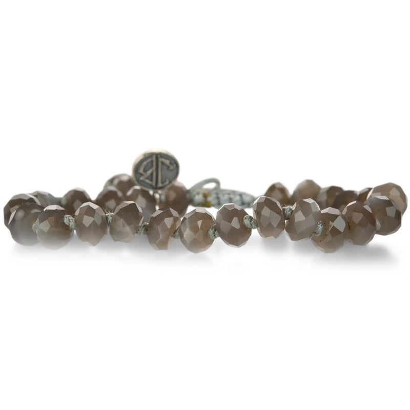 Joseph Brooks 8mm Faceted Gray Moonstone Bead Bracelet | Quadrum Gallery