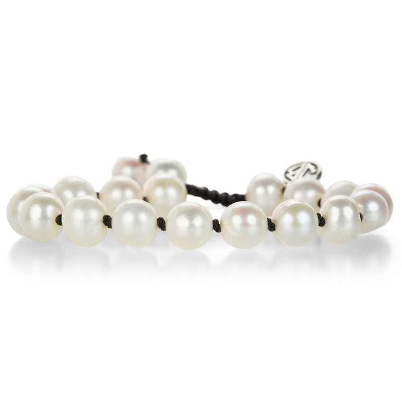 Joseph Brooks 9mm Round White Pearl Beaded Bracelet | Quadrum Gallery