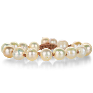 Joseph Brooks 9mm Pearl Beaded Macrame Bracelet | Quadrum Gallery