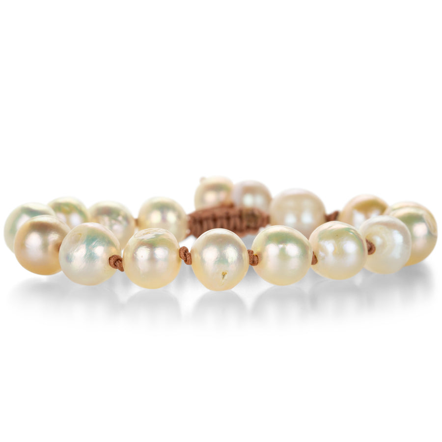 Joseph Brooks 9mm Pearl Beaded Macrame Bracelet | Quadrum Gallery