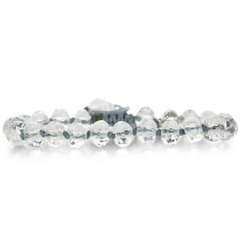 Joseph Brooks Diamond Cut 8mm Faceted Clear Quartz Bracelet | Quadrum Gallery