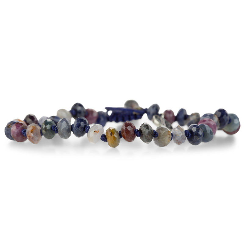 Joseph Brooks Faceted 6mm Multicolored Sapphire Beaded Bracelet  | Quadrum Gallery