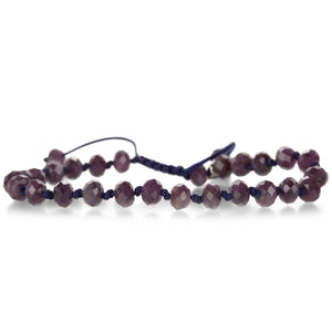 Joseph Brooks 6mm Faceted Purple Sapphire Beaded Bracelet | Quadrum Gallery