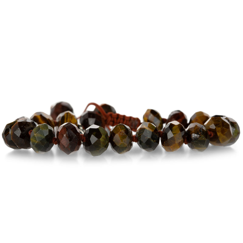 Joseph Brooks 10mm Faceted Multicolored Tiger's Eye Bracelet | Quadrum Gallery