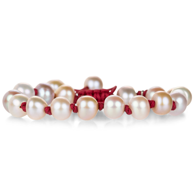 Joseph Brooks Pearl Beaded Red Cord Bracelet | Quadrum Gallery