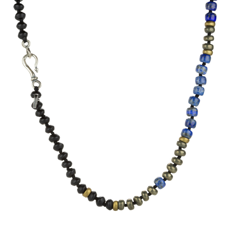 Joseph Brooks 18" Lapis, Onyx and Pyrite Necklace | Quadrum Gallery