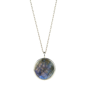 Joseph Brooks Round Labradorite Pendant Necklace | Quadrum Gallery