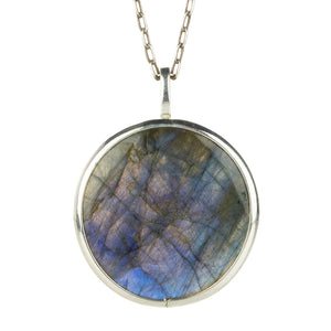 Joseph Brooks Round Labradorite Pendant Necklace | Quadrum Gallery