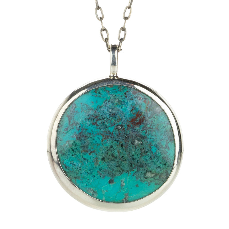 Joseph Brooks Round Chrysocolla Pendant Necklace | Quadrum Gallery