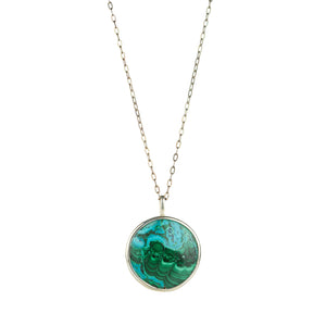 Joseph Brooks Chrysocolla and Malachite Pendant Necklace | Quadrum Gallery