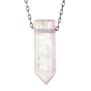 Joseph Brooks 1 1/2" Kunzite Crystal Pendant Necklace | Quadrum Gallery