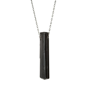 Joseph Brooks 69mm Black Tourmaline Crystal Pendant Necklace | Quadrum Gallery