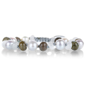Joseph Brooks Pearl, Moonstone, and Labradorite Bracelet | Quadrum Gallery