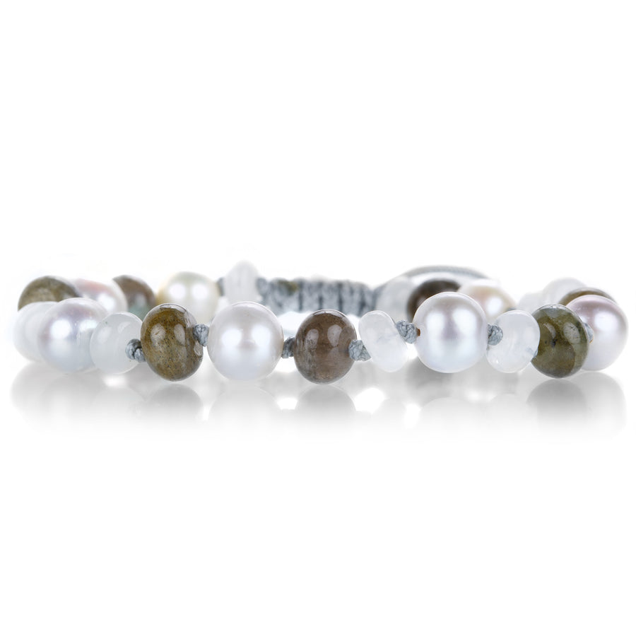 Joseph Brooks Pearl, Moonstone, and Labradorite Bracelet | Quadrum Gallery