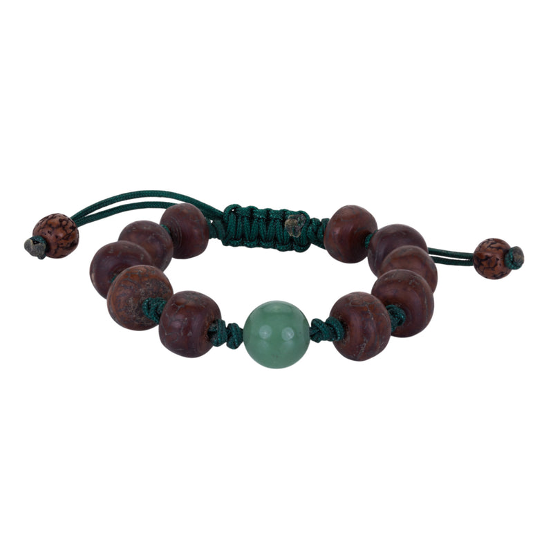 Joseph Brooks Antique Tibetan Bodhi Bracelet with Adventurine | Quadrum Gallery