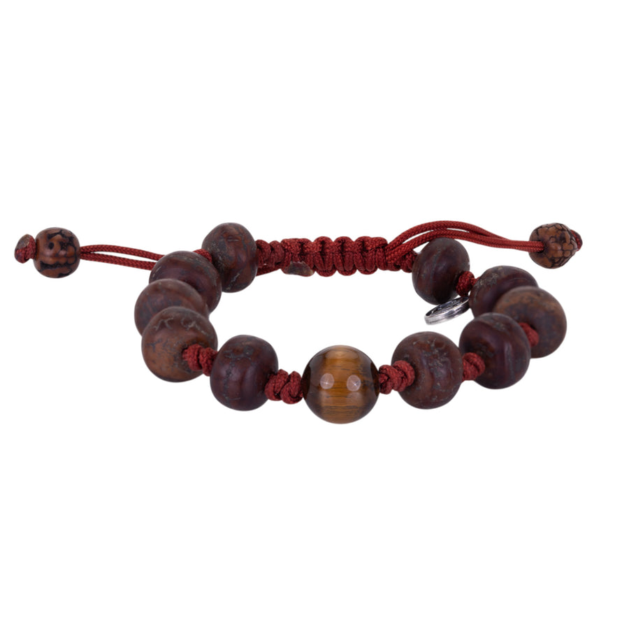 Joseph Brooks Macrame Bodhi Bead Bracelet with Tiger's Eye | Quadrum Gallery