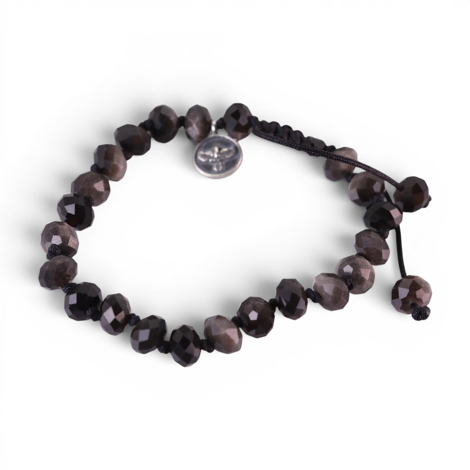 Joseph Brooks 8mm Faceted Obsidian Bracelet | Quadrum Gallery