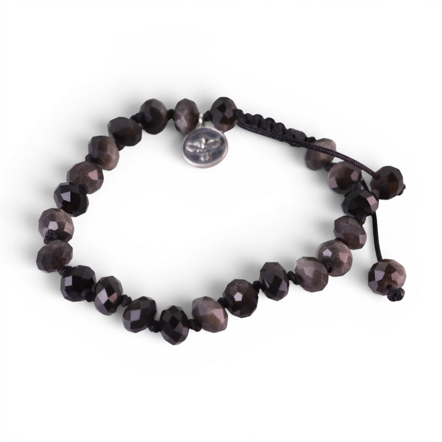 Joseph Brooks 8mm Faceted Obsidian Bracelet | Quadrum Gallery