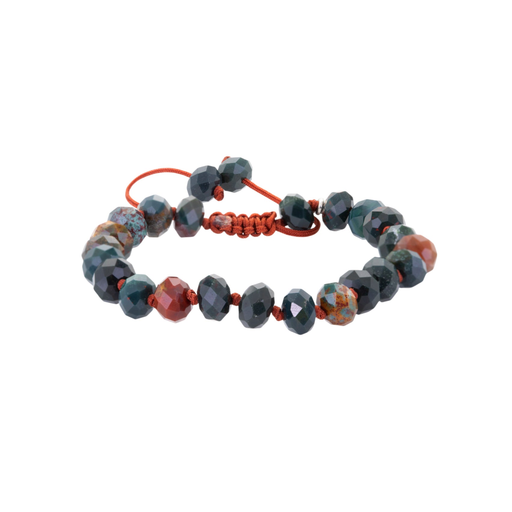 Joseph Brooks 8mm Faceted Bloodstone Beaded Bracelet | Quadrum Gallery
