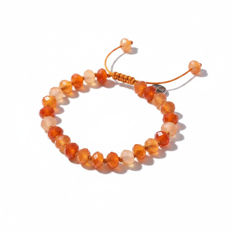 Joseph Brooks 8mm Faceted Carnelian Beaded Bracelet | Quadrum Gallery