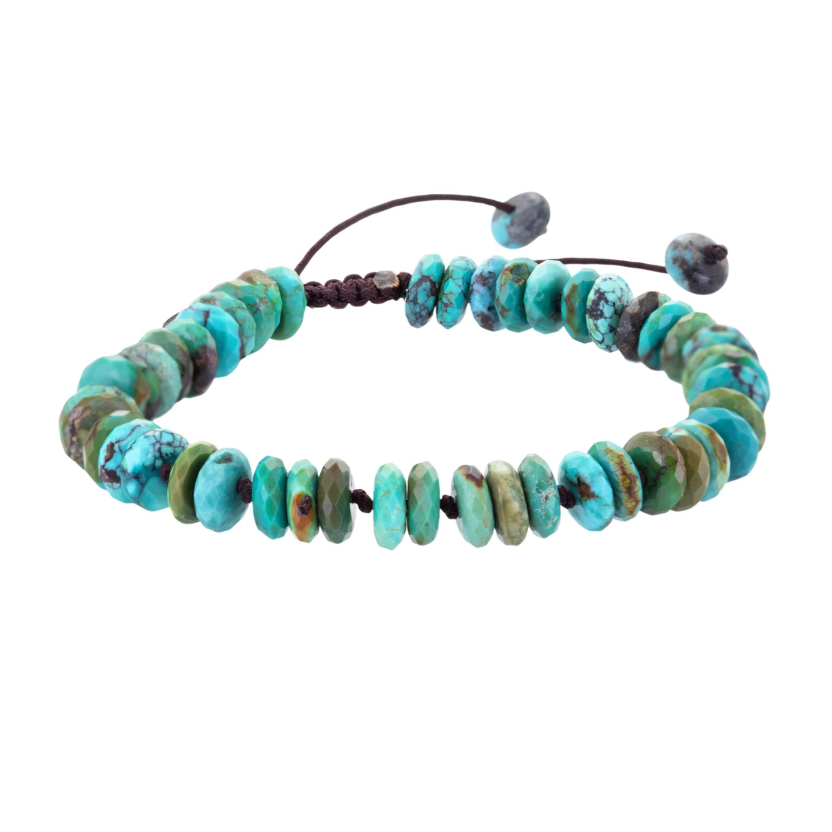 Joseph Brooks 8mm Faceted Arizona Turquoise Beaded Bracelet | Quadrum Gallery