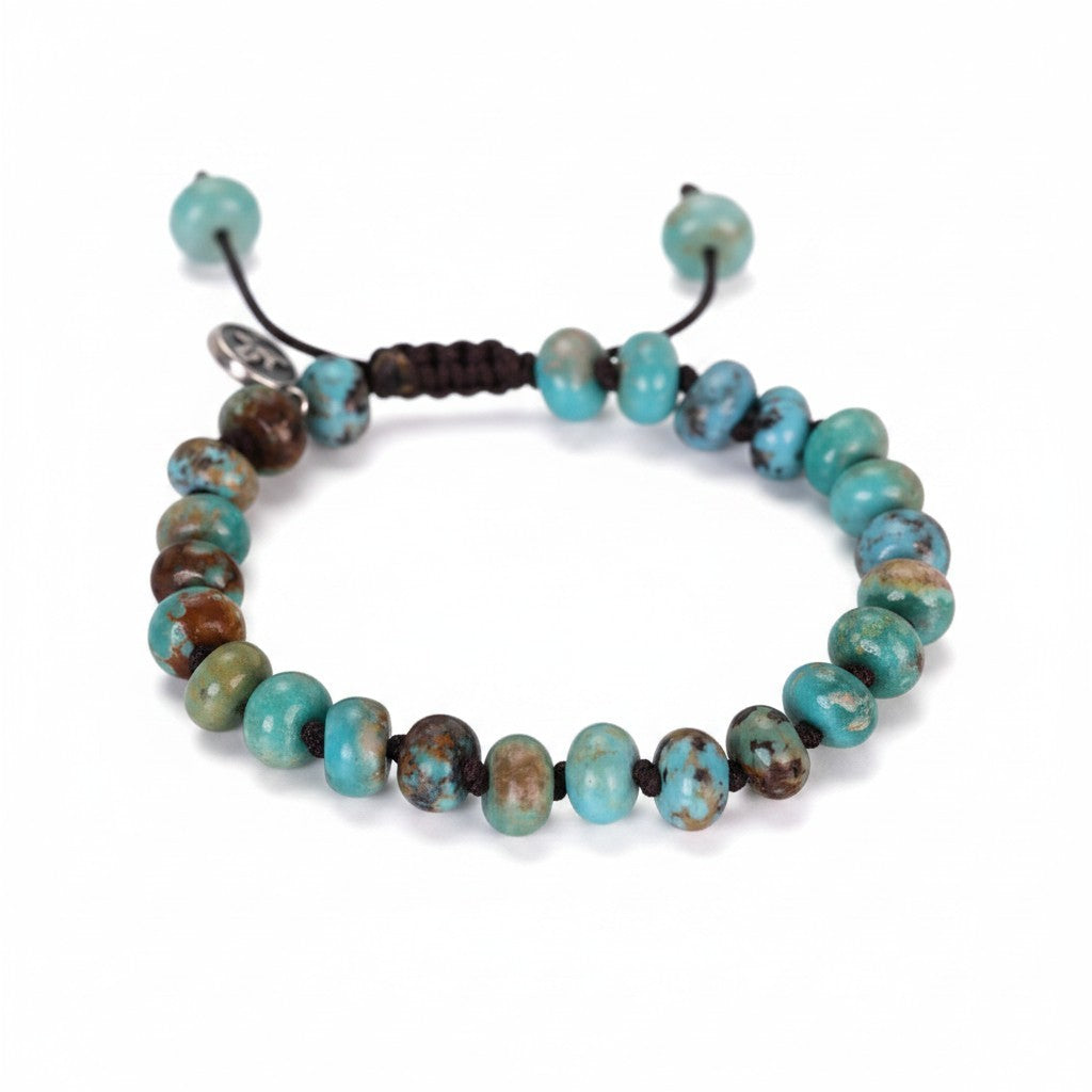 Joseph Brooks 8mm Smooth Arizona Turquoise Bead Bracelet | Quadrum Gallery