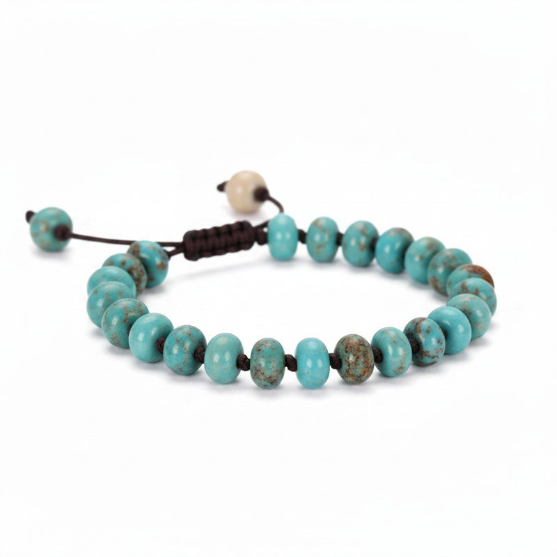 Joseph Brooks 8mm Smooth Arizona Turquoise Adjustable Bracelet | Quadrum Gallery