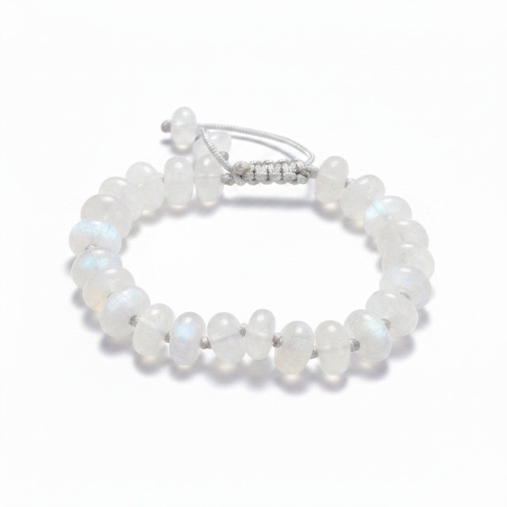 Joseph Brooks 10mm Smooth Rainbow Moonstone Bracelet | Quadrum Gallery