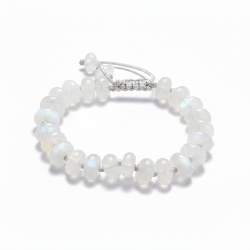 Joseph Brooks 10mm Smooth Rainbow Moonstone Bracelet | Quadrum Gallery
